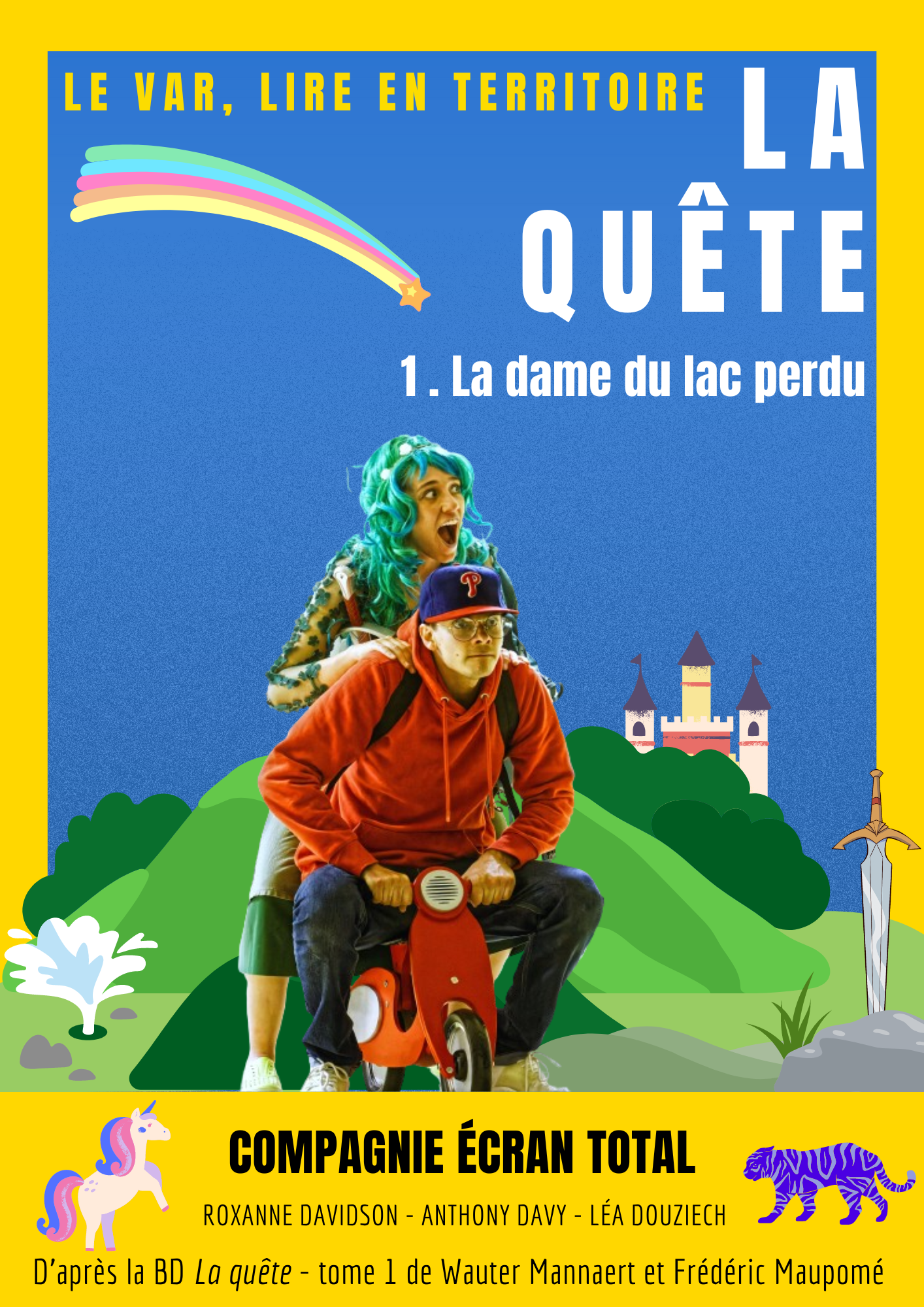 Affiche la Quête, compagnie écran total